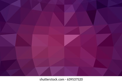 Dark Pink vector Low poly crystal background. Polygon design pattern. Low poly illustration, low polygon background.