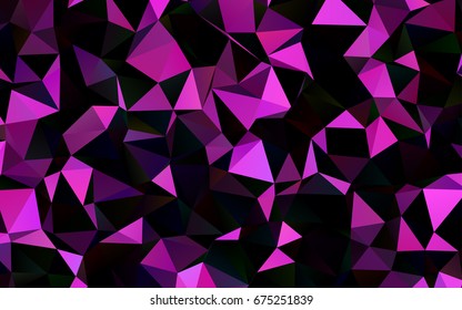 Dark Pink vector low poly template. Geometric illustration in Origami style with gradient.  The template can be used as a background for cell phones.