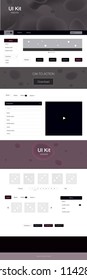 Dark Pink vector Material Design Kit with liquid shapes. Modern gradient abstract illustration with bandy lines. This sample is for your website.