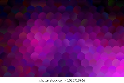 Dark Pink vector modern geometrical circle abstract background. Dotted texture template. Geometric pattern in halftone style with gradient. 