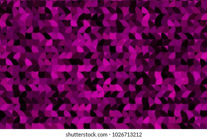 Dark Pink vector modern geometrical circle abstract background. Dotted texture template. Geometric pattern in halftone style with gradient. 