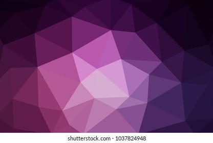 Dark Pink vector modern geometrical abstract background. Texture, new background. Geometric background in Origami style with gradient. 