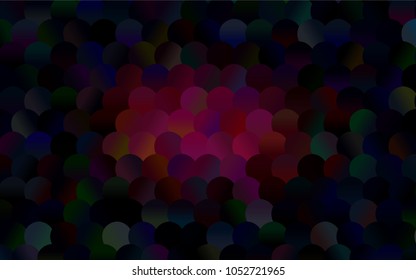 Dark Pink vector modern geometrical circle abstract background. Dotted texture template. Geometric pattern in halftone style with gradient. 