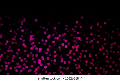 Dark Pink vector modern geometrical circle abstract background. Dotted texture template. Geometric pattern in halftone style with gradient. 