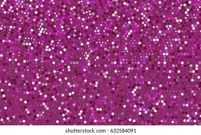 Dark Pink vector modern geometrical circle abstract background. Dotted texture template. Geometric pattern in halftone style with gradient. 