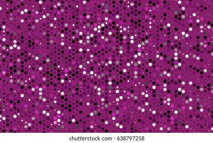 Dark Pink vector modern geometrical circle abstract background. Dotted texture template. Geometric pattern in halftone style with gradient. 