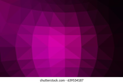 Dark Pink vector modern geometrical abstract background. Texture, new background. Geometric background in Origami style with gradient. 
