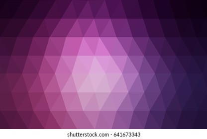 Dark Pink vector modern geometrical abstract background. Texture, new background. Geometric background in Origami style with gradient. 