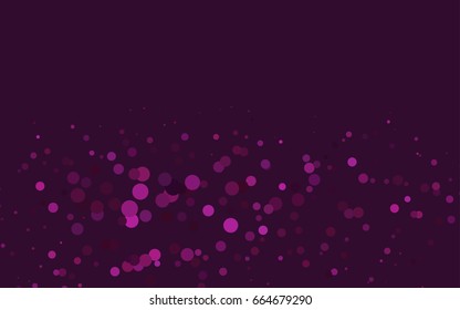 Dark Pink vector modern geometrical circle abstract background. Dotted texture template. Geometric pattern in halftone style with gradient. 
