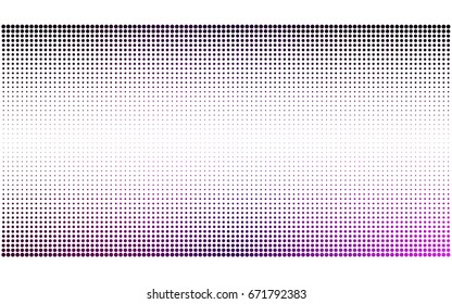 Dark Pink vector modern geometrical circle abstract background. Dotted texture template. Geometric pattern in halftone style with gradient. 