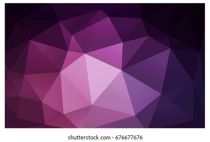 Dark Pink vector modern geometrical abstract background. Texture, new background. Geometric background in Origami style with gradient. 