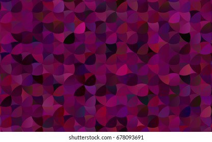 Dark Pink vector modern geometrical circle abstract background. Dotted texture template. Geometric pattern in halftone style with gradient. 