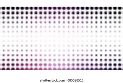 Dark Pink vector modern geometrical circle abstract background. Dotted texture template. Geometric pattern in halftone style with gradient. 