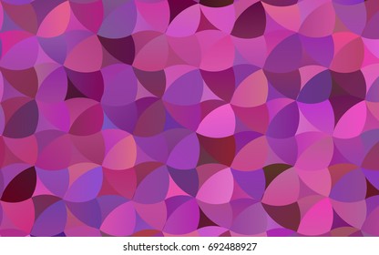 Dark Pink vector modern geometrical circle abstract background. Dotted texture template. Geometric pattern in halftone style with gradient. 
