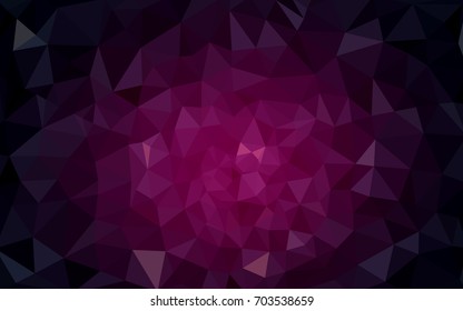 Dark Pink vector modern geometrical abstract background. Texture, new background. Geometric background in Origami style with gradient. 