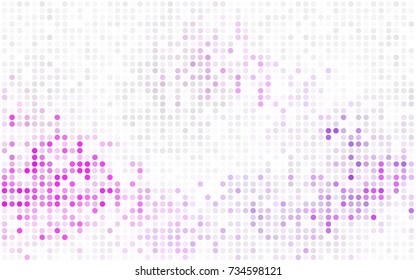 Dark Pink vector modern geometrical circle abstract background. Dotted texture template. Geometric pattern in halftone style with gradient. 