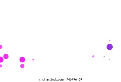 Dark Pink vector modern geometrical circle abstract background. Dotted texture template. Geometric pattern in halftone style with gradient. 
