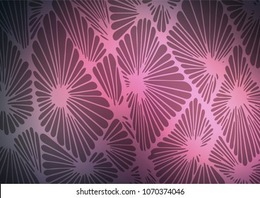 Dark Pink vector natural abstract template. Ethnic elegant natural pattern with gradient. Hand painted design for web, wrapping, wallpaper.