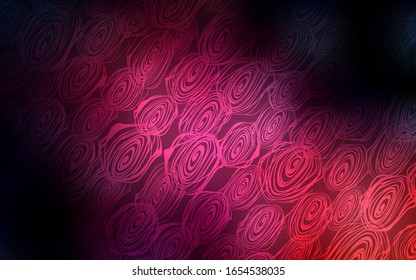 Dark Pink vector natural abstract template. A vague abstract illustration with roses in doodles style. The best blurred design for your business.