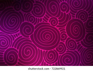 Dark Pink vector natural abstract background. Brand-new colored illustration in blurry style with doodles. Hand painted design for web, wrapping, wallpaper.