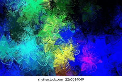 Dark Pink vector natural background with flowers. Creative illustration in blurred style with flowers. Doodle design for your web site.