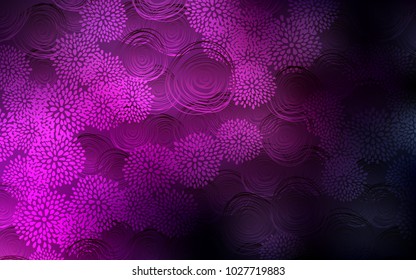 Dark Pink vector natural elegant artwork. A completely new color illustration in doodle style with flowers. The completely new template can be used for your brand book.