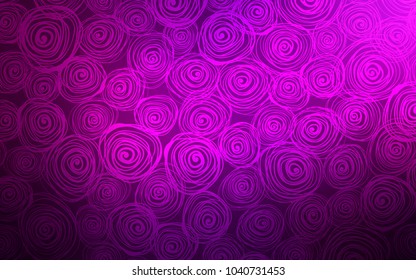 Dark Pink vector natural elegant template. Creative illustration in blurred style with roses. The pattern can be used for coloring books and pages for kids.
