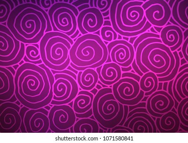 Dark Pink vector natural elegant background. Creative illustration in blurred style with doodles and Zen tangles. The pattern can be used for wallpapers and coloring books.