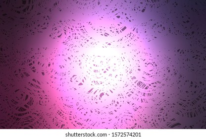 Dark Pink vector natural elegant background. A completely new color illustration in doodle style with roses. A new texture for your design.