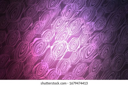 Dark Pink vector natural elegant background. A completely new color illustration in doodle style with roses. A new texture for your design.