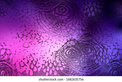 Dark Pink vector natural elegant pattern. Glitter abstract illustration with doodles and flowers. The pattern can be used for heads of websites and designs.