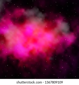 Dark Pink vector pattern with abstract stars. Blur decorative design in simple style with stars. Pattern for wrapping gifts.