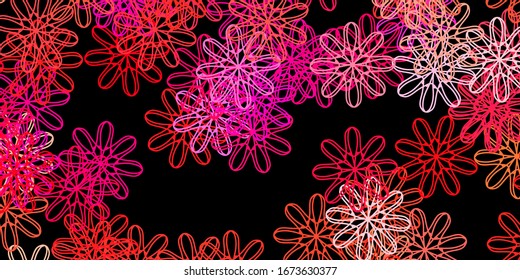 Dark Pink vector pattern with abstract shapes. Simple design in abstract style with gradient forms. Smart design for your business.