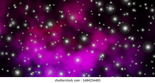 Dark Pink vector pattern with abstract stars. Decorative illustration with stars on abstract template. Pattern for websites, landing pages.