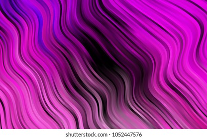 Dark Pink vector pattern with bent lines. Modern gradient abstract illustration with bandy lines. The elegant pattern for brand book.
