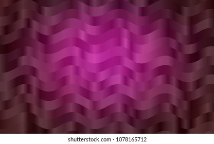 Dark Pink vector pattern with bent ribbons. Colorful abstract illustration with gradient lines. A completely new template for your business design.