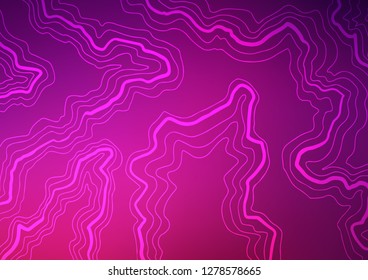 Dark Pink vector pattern with bent ribbons. Colorful illustration in abstract marble style with gradient. Pattern for your business design.