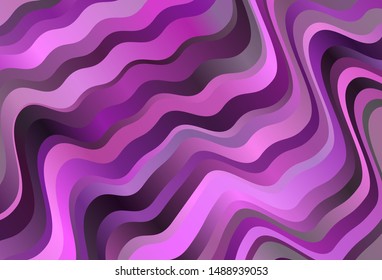 Dark Pink vector pattern with bent lines. Colorful illustration in abstract style with gradient. New composition for your brand book.