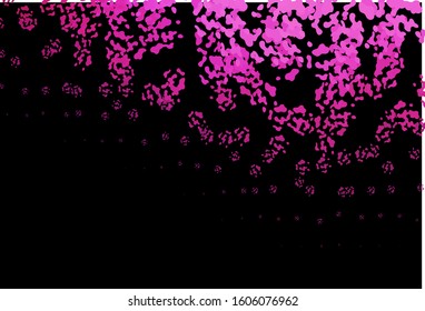 Dark Pink vector pattern with chaotic shapes. Decorative design in abstract style with random forms. Elegant design for wallpapers.