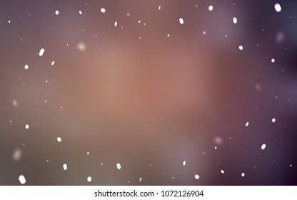 Dark Pink vector pattern with christmas snowflakes. Snow on blurred abstract background with gradient. New year design for your ad, poster, banner.