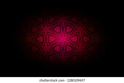 Dark Pink vector pattern with christmas stars. Blurred decorative design in simple style with stars. Smart design for your business advert.