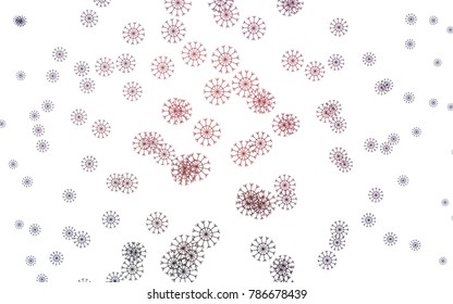 Dark Pink vector pattern with christmas snowflakes. Blurred decorative design in xmas style with snow. The pattern can be used for new year ad, booklets.