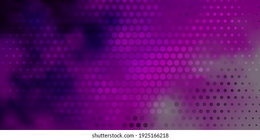 Dark Pink vector pattern with circles. Abstract colorful disks on simple gradient background. Pattern for business ads.