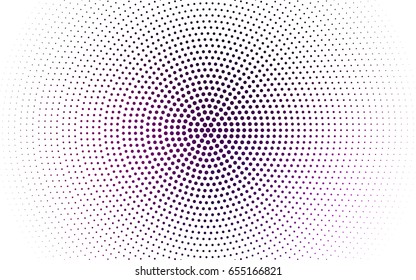 Dark Pink vector pattern with colored spheres. Geometric sample of repeating circles on white background in halftone style.