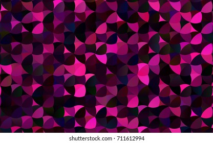 Dark Pink vector pattern with colored spheres. Geometric sample of repeating circles on white background in halftone style.