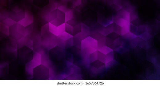 Patrón vector rosa oscuro con hexágonos coloridos. Diseño en estilo abstracto con hexágonos. Patrón de anuncios, folletos.