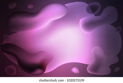 Dark Pink vector pattern with curved circles. Colorful abstract illustration with gradient lines. Memphis design for your web site.