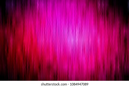 Dark Pink vector pattern with curved circles. Shining illustration, which consist of blurred lines, circles. Textured wave pattern for backgrounds.