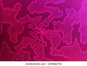 Dark Pink vector pattern with curved circles. A sample with blurred bubble shapes. The elegant pattern for brand book.