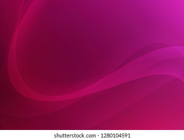 Dark Pink vector pattern with curved circles. A completely new color illustration in marble style. The template for cell phone backgrounds.